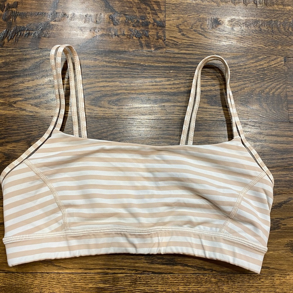 Lululemon size 8 nude stripe bra